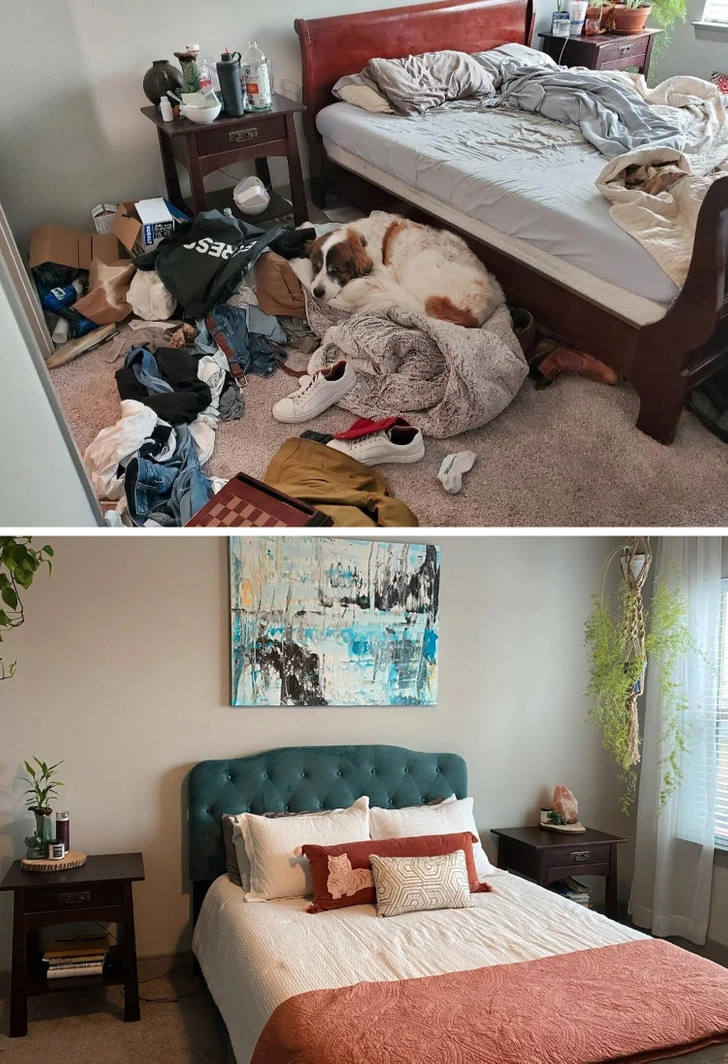 Bedroom reset and staging